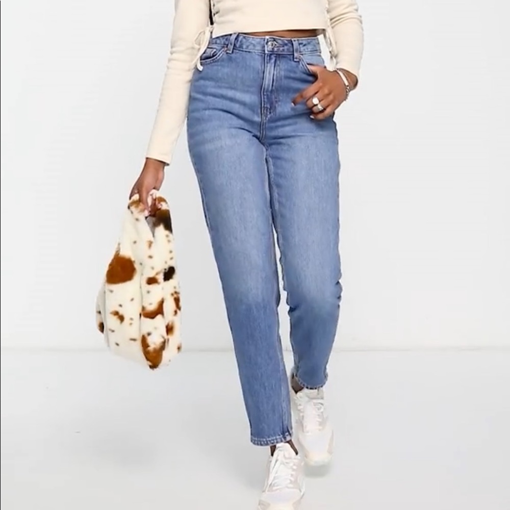 Top Shop Mid Blue Mom Jeans